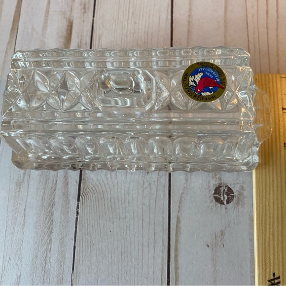 Vintage Lead Crystal Butter Dish - Picture 11 of 12